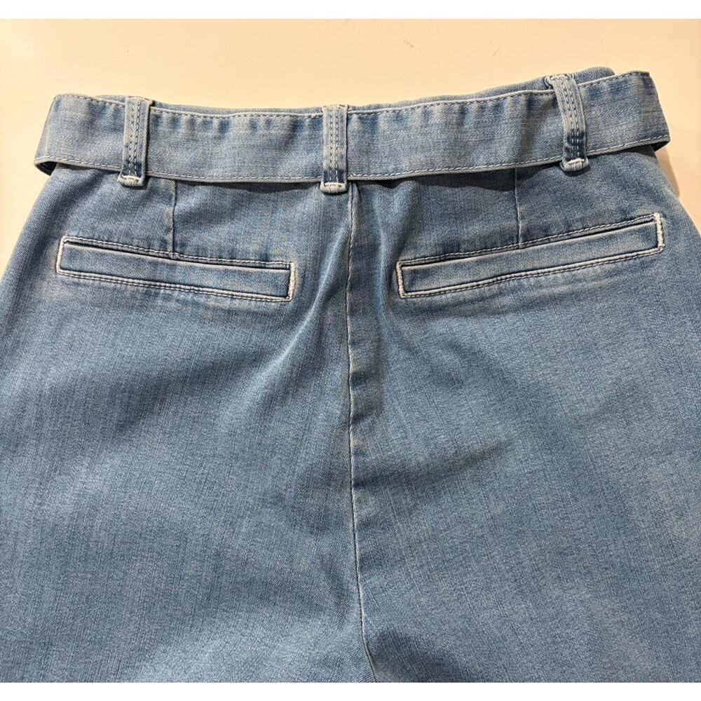 Frame Le Palazzo Belted Flare Wide Leg Pants Jeans in Danbury Blue Size 27 Retro - Picture 6 of 6